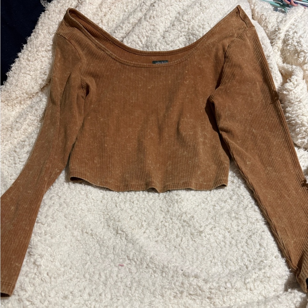 Wild Fable Tan Ribbed Top